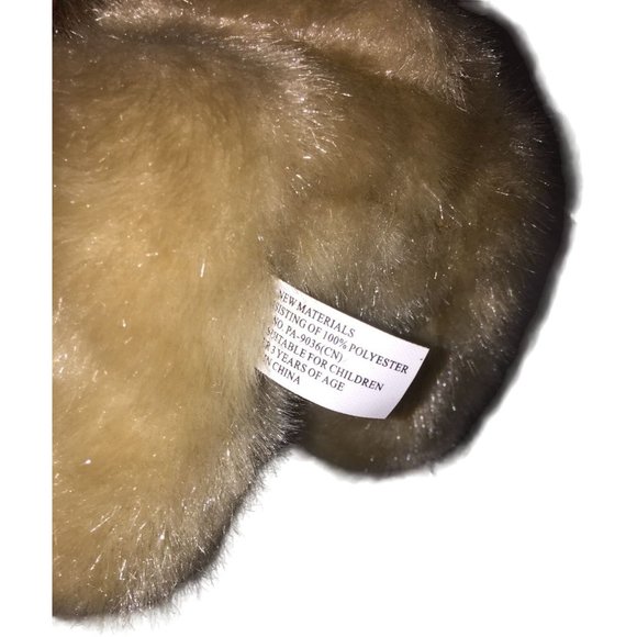 Vintage Tan Jointed Teddy Bear with Deep Red Ribbon. 7" Tall ( when sitting) - W - Picture 5 of 6